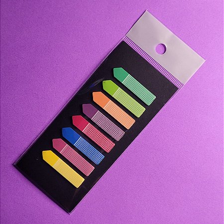 Bloco Marcador De Páginas 8 Setas - Colorido Com Detalhe Quadriculado