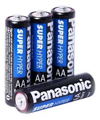 Pilha Panasonic AA Pequena 1,5 Volt Com 4 Unidades.