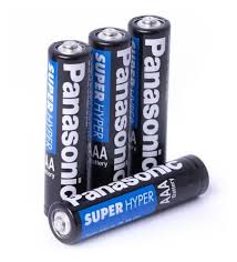 Pilha Panasonic  AAA Palito 1,5 Volt com 4 Unidades.