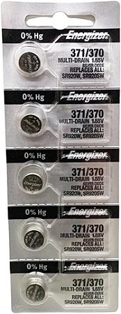 Bateria 371 Energize 1,5 Volt Cartela Com 5 Unidades