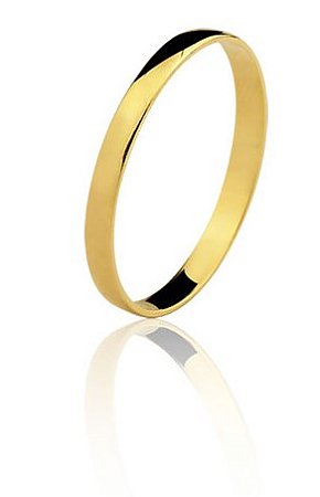 Aliança em Ouro 18k Amarelo, , Acabamento Liso, Altura: 0,8mm, Largura: 2mm, Peso Médio: 1,50 grama. Ref.: RC201
