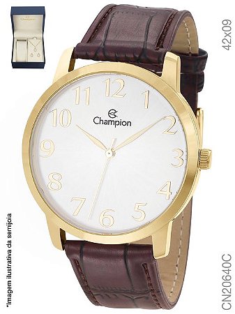 Relógio de Pulso Champion Feminino, Dourado, Prova D'água Acompanha Kit: Cordão e Brincos Folheados, CH 22260M