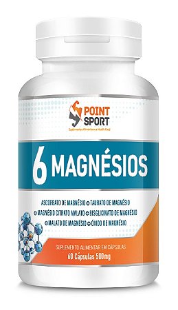 6 Magnésios (60caps) - Point Sport Suplementos