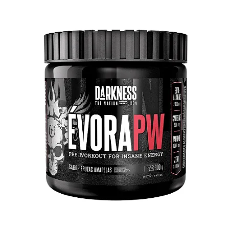 Évora PW Pré treino 200mg de cafeína - 300g - Darkness