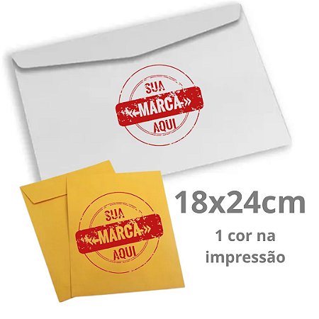 1.000 Envelopes 18.5x24.8cm, impressão frente 1 cor