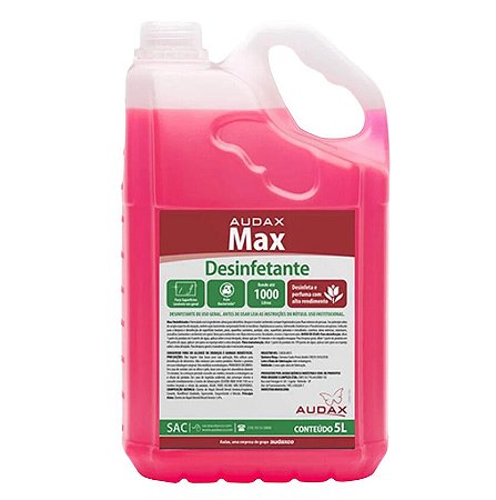 MAX DESINFETANTE CONCENTRADO FLORAL 5L