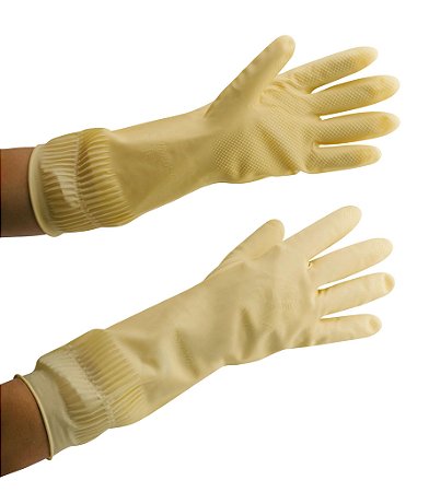 LUVA LATEX RANHURADA PUNHO LONGO G SP13005/4G SUPERPRO