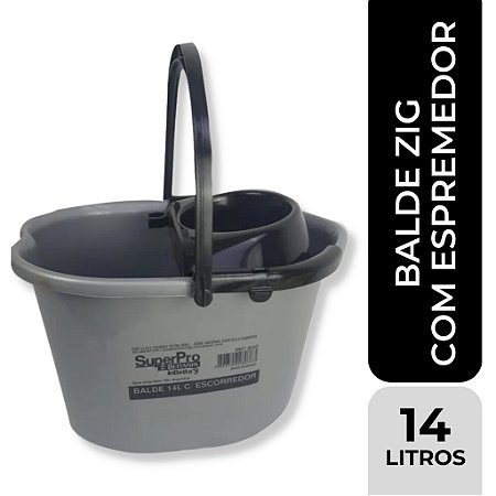 BALDE ZIG ZAG C/ ESPREMEDOR 14L 9230 SUPERPRO