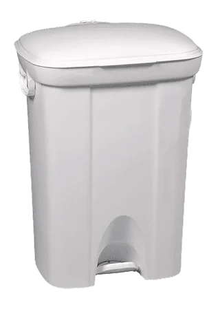 LIXEIRA PLASTICA C/PEDAL BRANCA 72L 9357B SUPERPRO