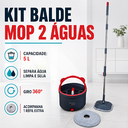 BALDE MOP GIRATORIO 2 AGUAS SP9097 PROCLEAN