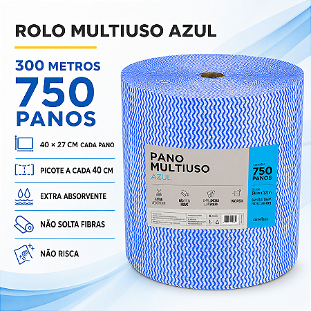 ROLO TNT AZUL 300M 35G PROCLEAN SP35300AZ SUPERPRO