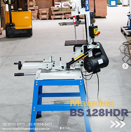 MÁQUINA SERRA FITA MANUAL REF BS128HDR 5% à vista, ou 10 x s/ juros