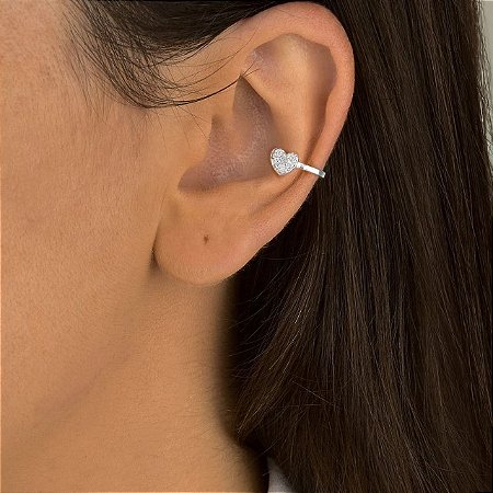 Brinco LoveGlow Piercing Fake em Prata 925