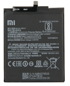 Bateria Redmi 6 / 6a BN-37 AAA
