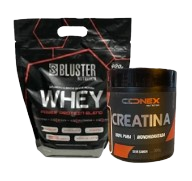 KIT WHEY BLUSTER + CREATINA CONEX 300g