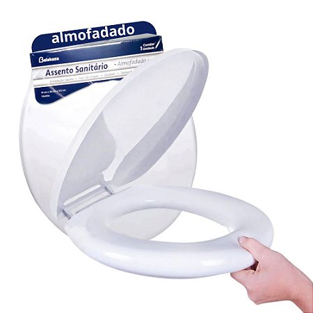 ASSENTO SANITARIO ADULTO - BRANCO -  41X36X4,5 CM