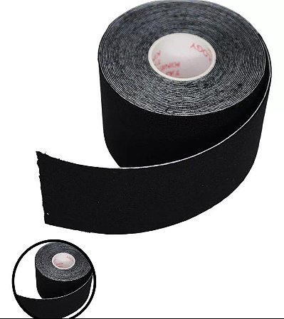 BANDAGEM ELASTICA FITA DE KINESIO PRETO