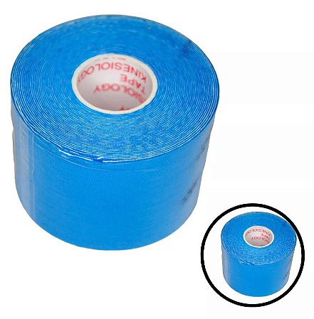 BANDAGEM ELASTICA FITA DE KINESIO AZUL