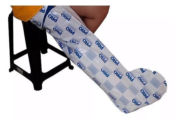 PROTETOR DE GESSO PERNA INTEIRA ADULTO PRO BANHO