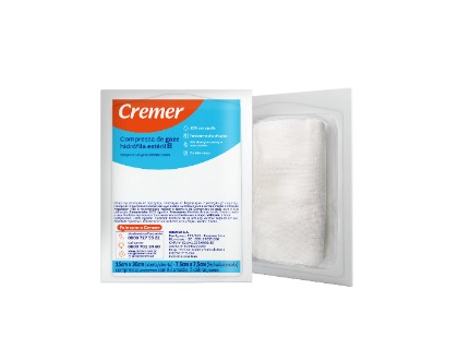 COMPRESSA DE GAZE MAXIMA ABSORCAO ESTERIL C/10UN CREMER