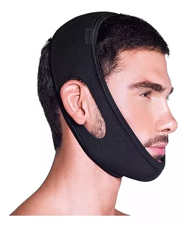 Faixa Mandibular Anti Ronco Preto M