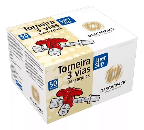 TORNEIRA 3 VIAS LUER-LOCK 50UN DESCARPACK