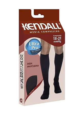 MEIA 3/4 MEDIA COMPRESSAO MASCULINA PRETA DO 36 AO 43
