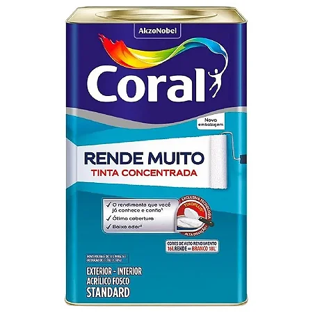 Tinta Coral Acrílica Fosca Rende Muito Branco 18L