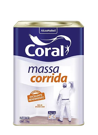 Massa Corrida Para Interiores 25kg Coral