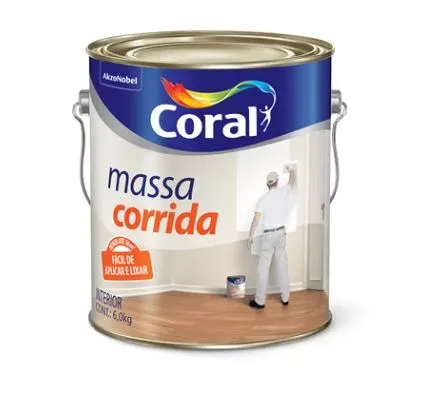 Massa Corrida Para Interiores 5,7 KG. Coral