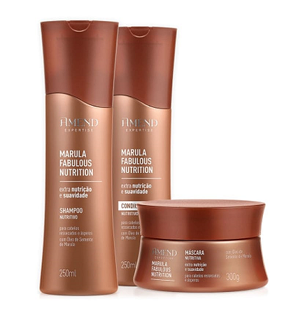 KIT AMEND EXPERTISE MARULA FABULOUS NUTRITION SH, COND 250ML E MASC 300G