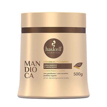 MÁSCARA DE TRATAMENTO MANDIOCA HASKELL 500G