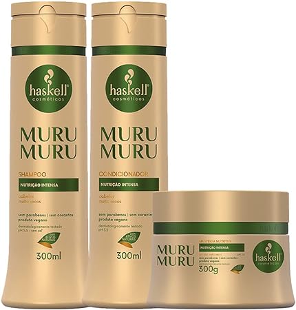 KIT HASKELL MURUMURU SHAMPOO, CONDICIONADOR E MÁSCARA