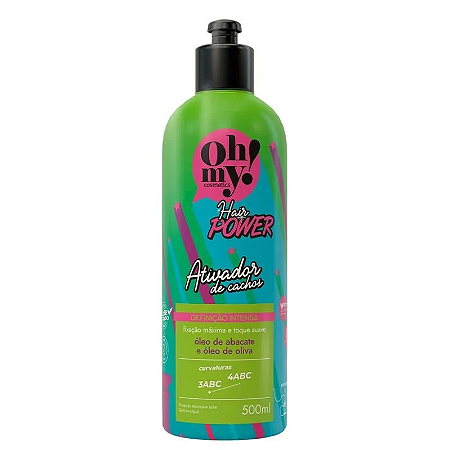 ATIVADOR DE CACHOS OH MY! HAIR POWER 500ML - DEFINIÇÃO INTENSA E CONTROLE DO FRIZZ
