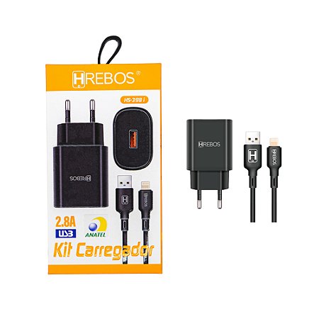 Carregador Ios 2.8a Hrebos Hs398i