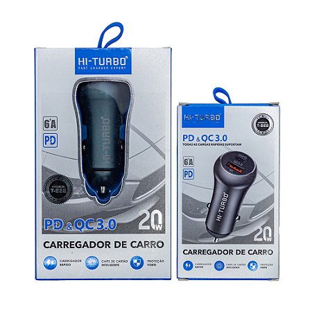 Carregador Veicular 20w 3.0 6a Hi Turbo T822
