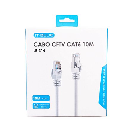 Cabo Cftv Cat6 10m It Blue Le314