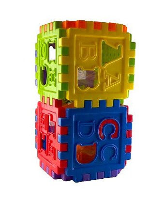 Blocos de Montar Plástico Cubo Md7415