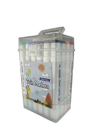 Kit Marca Texto 24 Unidades Twin Markers