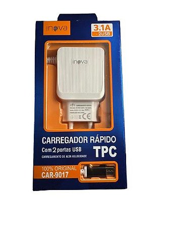 Carregador Tpc 3.1a Inova Car9017