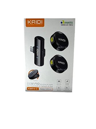Microfone Lapela Sem Fio Tpc Kaidi Kmf4c