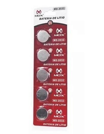 Bateria 2032 Cartela Com 5 Unidades Mox Mo2032