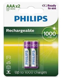 Pilha Recarregavel Aaa 1000mah Hr03 Cart C/2