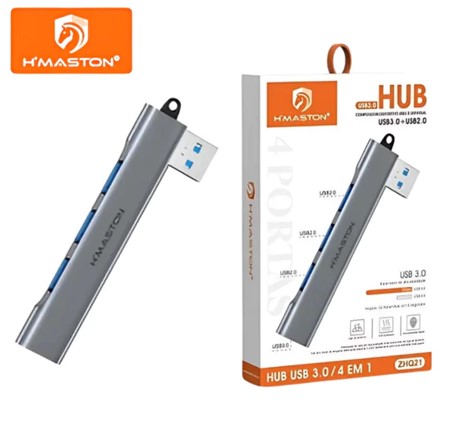 Hub Usb 3.0 4 em 1 Hmaston Zhq21