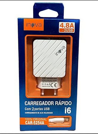 Carregador Ios 4.8a Inova Car5254a
