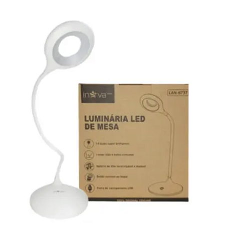 Luminária De Mesa Recarregável Inova Lan6737
