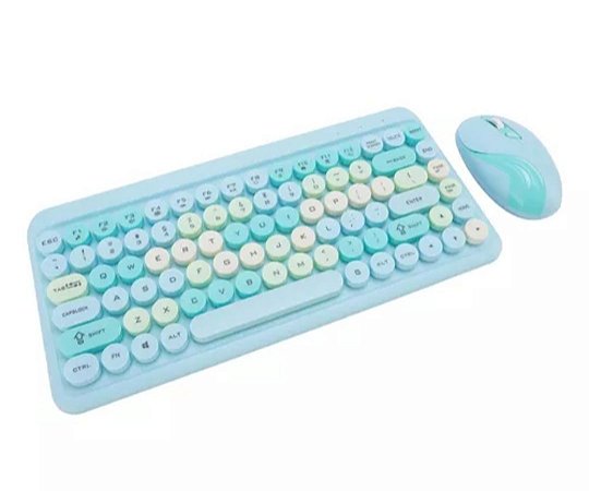 Kit Teclado e Mouse Sem Fio Wireless Lehmox Ley176a