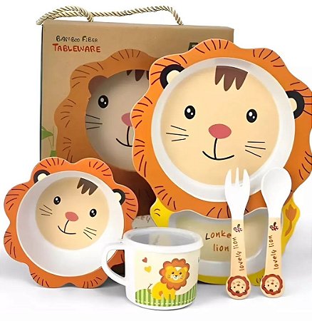Kit Infantil Prato,Tigela, Copo e Talher Eco Akf015