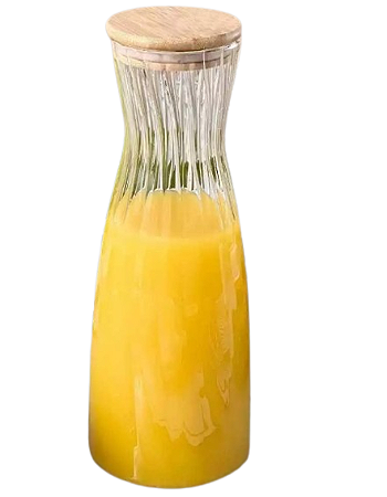 Garrafa De Vidro Borossilicato Tampa Em Bambu 1,6L Wolff 29269