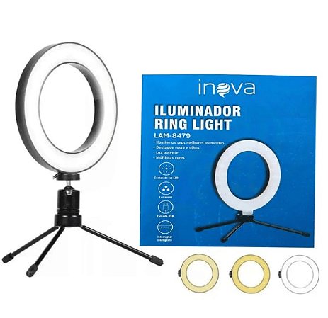 Mini Ring Light De Mesa 6 Polegadas Inova Lam8479